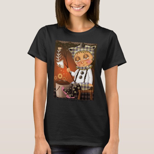 Camiseta Menina pescando na lua (Frente)