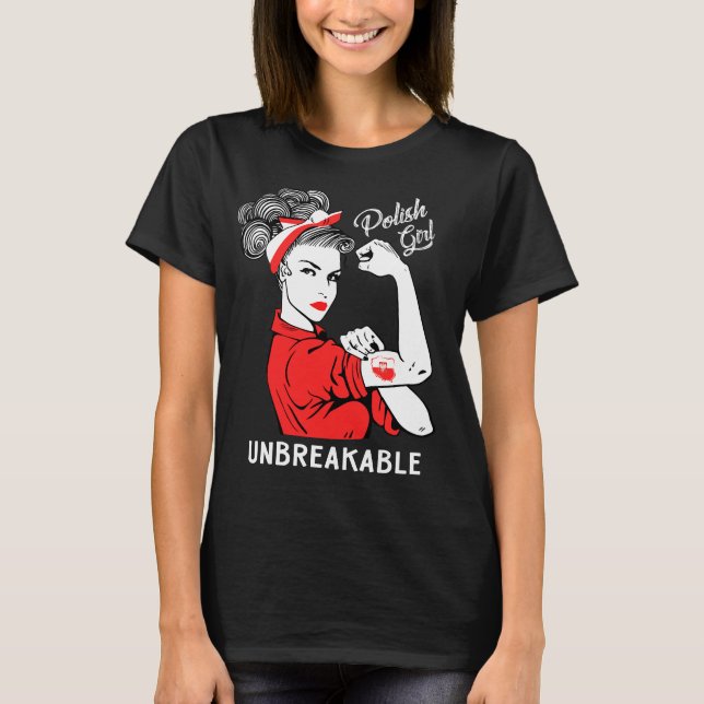 Camiseta Menina polonesa inquebrável (Frente)