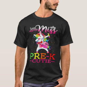 Camiseta Menina Pré-K Cutie Primeiro Dia De Unicor