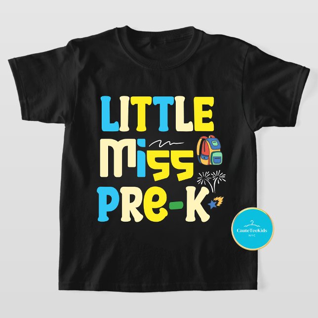 Camiseta Menina Pré-K De Volta À Escola (Criador carregado)