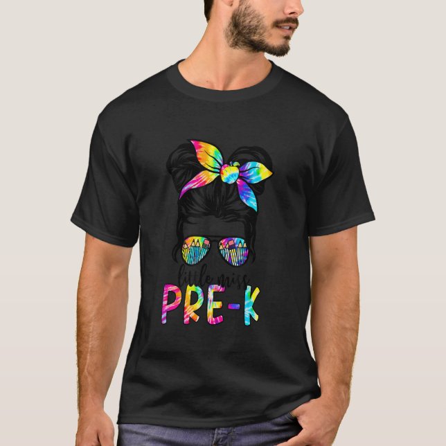 Camiseta Menina Pré K, Menina Mensageira De Volta À Escola  (Frente)
