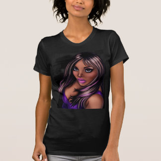 Camiseta Menina preta bonito