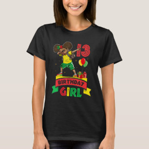 Camiseta Menina Preta Fofa Dabbing Menina de 13 Anos Famíli