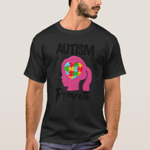 Camiseta Menina Princesa Autismo Crianças Conscientização d