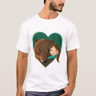 Camiseta Menina que abraça o urso