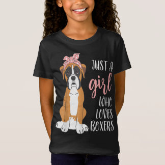 Camiseta Menina Que Adora Boxers Engraçados Cachorros Cacho