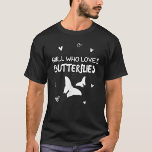 Camiseta Menina Que Ama Borboletas Coloridas Asa de Borbole