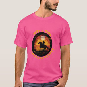 Camiseta Menina que ama Cavalos Engraçados Mão Equestre de 