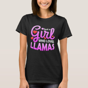 Camiseta Menina Que Ama Lhamas