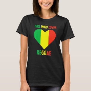 Camiseta Menina que ama música reggae Jamaica Rastafari Jam