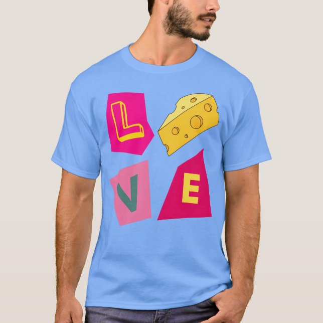 Camiseta Menina que ama queijo (Frente)