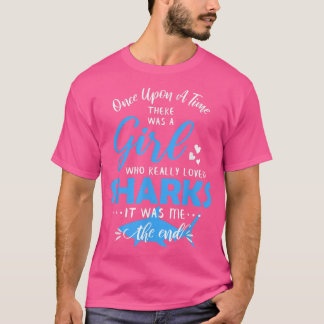 Camiseta Menina Que Ama Tubarões Nó De Tubarões