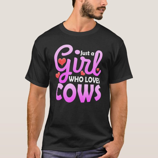 Camiseta Menina Que Ama Vacas (Frente)