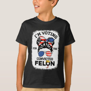 Camiseta Menina que estou votando condenado Felon 2024 Vota