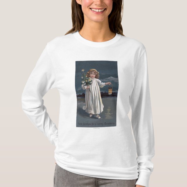 Camiseta Menina que guardara a árvore e a lanterna (Frente)