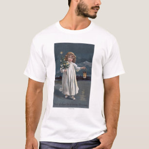 Camiseta Menina que guardara a árvore e a lanterna