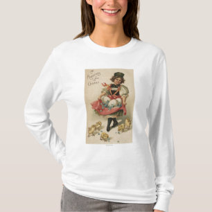 Camiseta Menina que guardara ovos com pintinhos