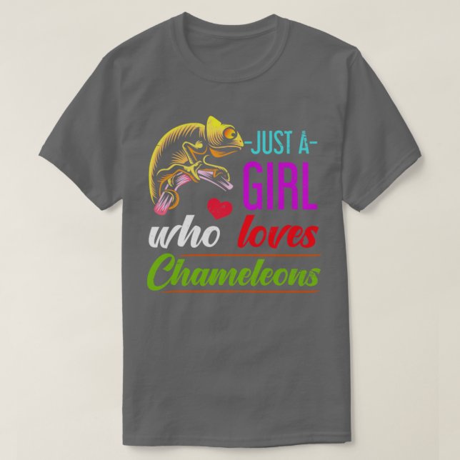 Camiseta Menina RainForest Animal Zoo Chameleon (Frente do Design)