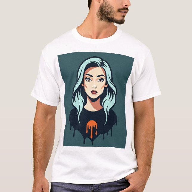 Camiseta menina rasgando (Frente)