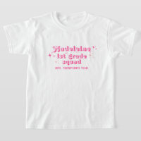 Menina Rosa Nome do Professor Equipe Esquadrão Qua