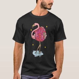 Camiseta Menina Rosa-Rosa-Gelada Flamingo, Bebê, Com Flores