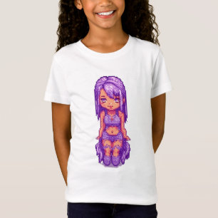 Camiseta Menina roxa fofa