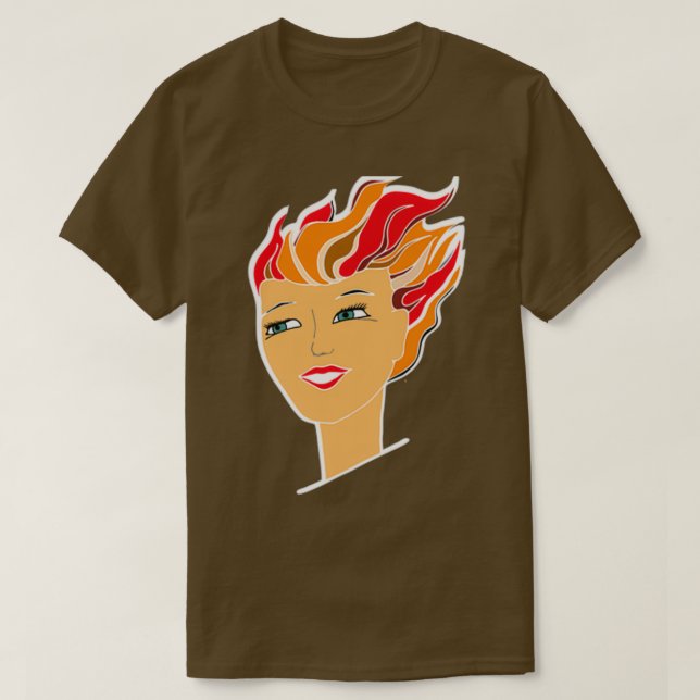 Camiseta menina ruiva (Frente do Design)