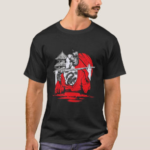 Camiseta Menina Samurai e samurai japonesa com o Japão