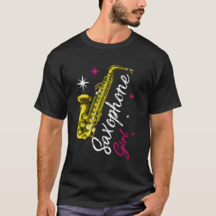 Camiseta Menina Saxofônica Músicas saxofonistas Dão Sax