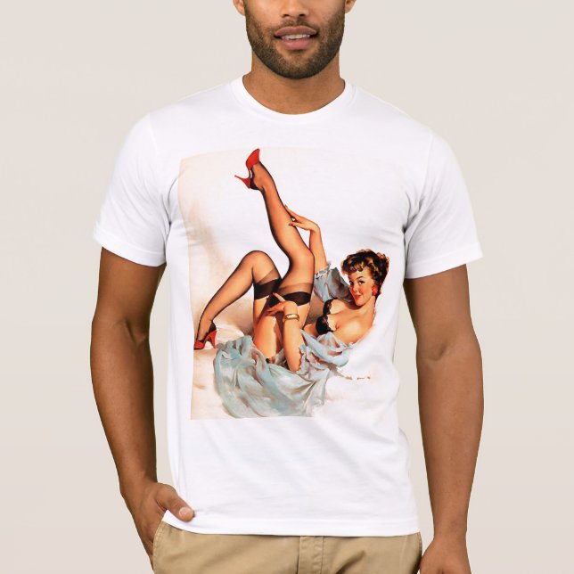 Camiseta Menina "sexy" do pinup retro (Frente)