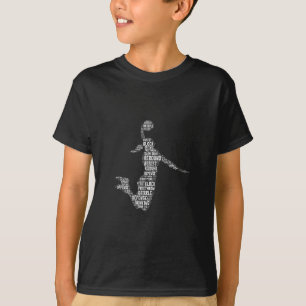 Camiseta Menina Sketll Palavras de Enterrada Jogador Mulher