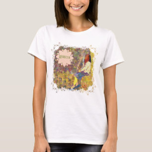 Camiseta Menina Sonhadora na Parede Geometria Colorida Abst