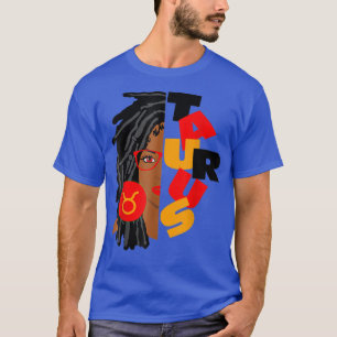 Camiseta Menina Taurus Afro Bloqueia Menina Zodíaca Sinais 
