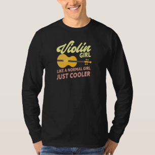 Camiseta Menina Tocando Violino Feminina  Violinista Instru