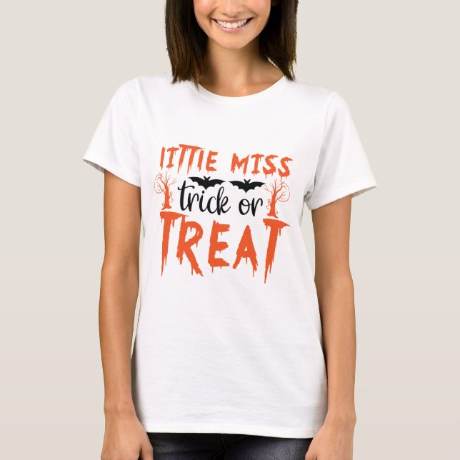 Camiseta Menina Trick Treat Women's (Frente)