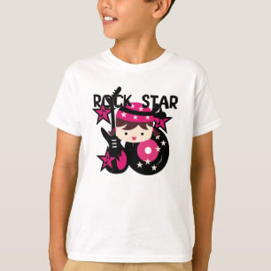 Camiseta Menina triguenha da estrela do rock