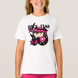 Camiseta Menina triguenha da estrela do rock
