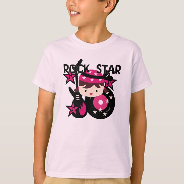 Camiseta Menina triguenha da estrela do rock (Frente)