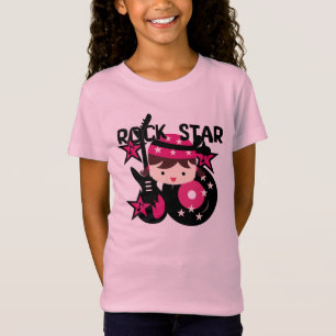 Camiseta Menina triguenha da estrela do rock