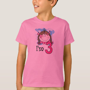Camiseta Menina triguenha eu sou três