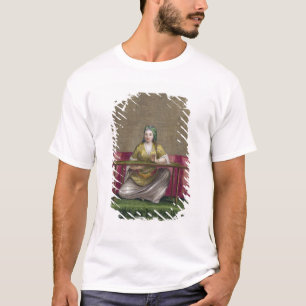 Camiseta Menina turca, bordando, século XVIII (engravin