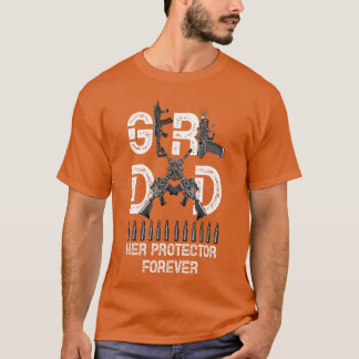Camiseta Menina um Pai Seu Protetor Para Sempre Pai de Meni