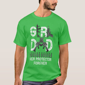 Camiseta Menina um Pai Seu Protetor Para Sempre Pai de Meni