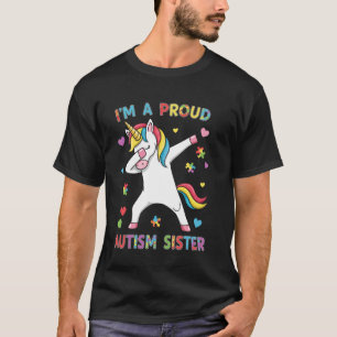 Camiseta Menina Unicórnio de Dabbing Conscientização do Aut
