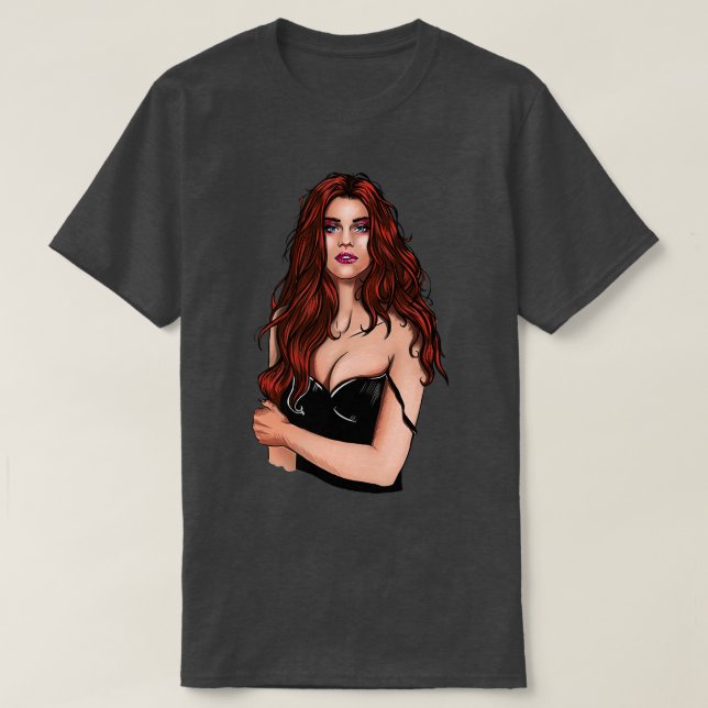 Camiseta Menina vermelha 1 (Frente do Design)
