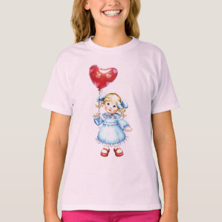 Camiseta Menina Vestida Azul