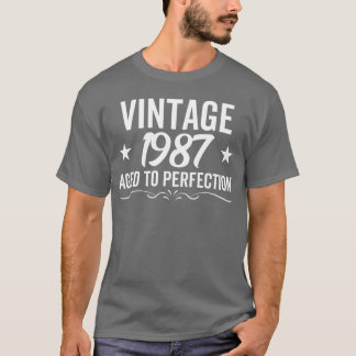 Camiseta Menina Vintage 1987 Agedo Perfection