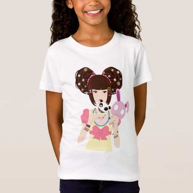 Camiseta Menina Yuriko de Harajuku (Frente)