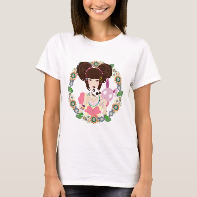 Camiseta Menina Yuriko de Harajuku limitado (Frente)