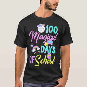 Camiseta Meninas 100 Dias Mágicos De Magia Do Unicórnio 100